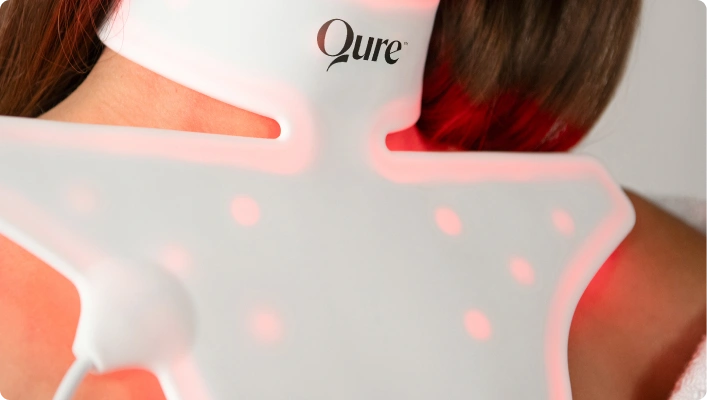 Qure anti-aging device on neck