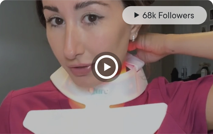 Woman with device for skincare (68k followers)